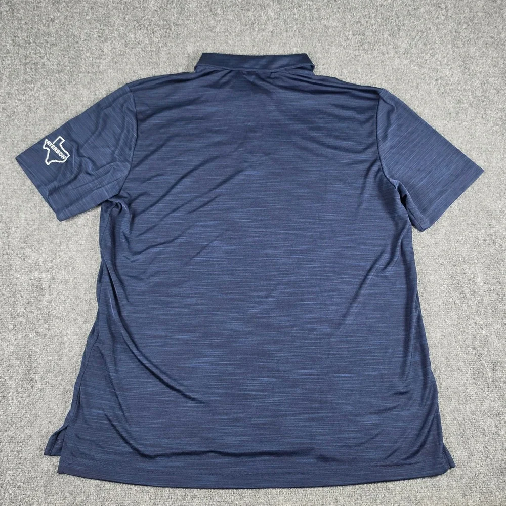Adidas Polo Shirt Mens XL Navy Striated Golf w/Logo DZ7173 NWT